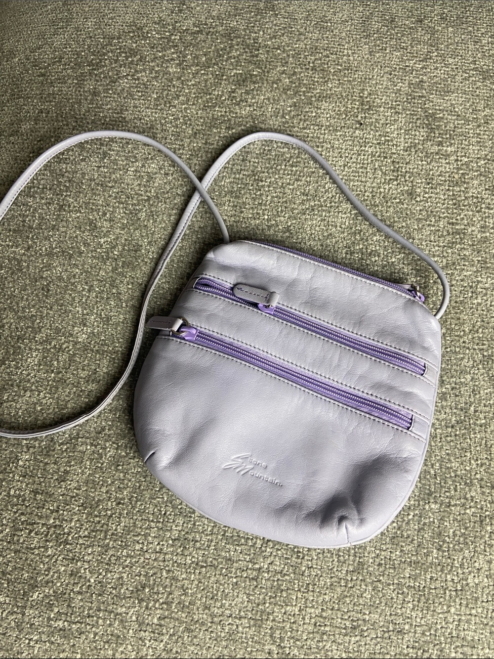 Stone Mountain Accessories Lavender Crossbody with Purple Zippers